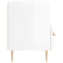 Glossy white engineered wood bedside table 40x35x47.5cm by vidaXL, Nightstands - Ref: Foro24-827408, Price: 43,38 €, Discount: %