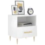 Glossy white engineered wood bedside table 40x35x47.5cm by vidaXL, Nightstands - Ref: Foro24-827408, Price: 43,38 €, Discount: %