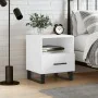 White engineered wood bedside table 40x35x47.5 cm by vidaXL, Nightstands - Ref: Foro24-827484, Price: 48,19 €, Discount: %