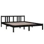 Schwarzer Massivholzbettrahmen 160x200 cm von vidaXL, Betten und Lattenroste - Ref: Foro24-814898, Preis: 133,74 €, Rabatt: %