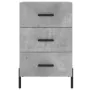 Concrete gray engineered wood bedside table 40x40x66 cm by vidaXL, Nightstands - Ref: Foro24-827672, Price: 68,38 €, Discount: %