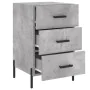 Concrete gray engineered wood bedside table 40x40x66 cm by vidaXL, Nightstands - Ref: Foro24-827672, Price: 68,38 €, Discount: %