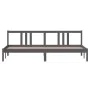 Gray solid wood bed frame 200x200 cm by vidaXL, Beds and slatted bases - Ref: Foro24-814906, Price: 156,11 €, Discount: %