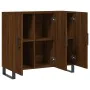 Oak brown engineered wood sideboard 90x34x80 cm by vidaXL, Sideboards - Ref: Foro24-828139, Price: 93,85 €, Discount: %