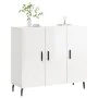 Glossy white engineered wood sideboard 90x34x80 cm by vidaXL, Sideboards - Ref: Foro24-828126, Price: 88,57 €, Discount: %