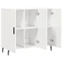 Glossy white engineered wood sideboard 90x34x80 cm by vidaXL, Sideboards - Ref: Foro24-828126, Price: 88,57 €, Discount: %