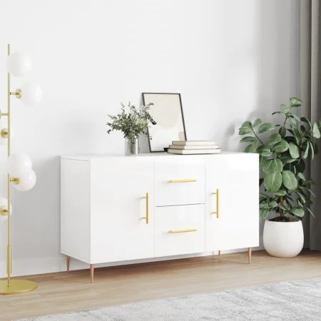 Glossy white engineered wood sideboard 100x36x60 cm by vidaXL, Sideboards - Ref: Foro24-828158, Price: 120,95 €, Discount: %