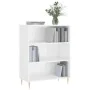 Glossy white engineered wood shelf 69.5x32.5x90 cm by vidaXL, Bookcases and shelves - Ref: Foro24-828350, Price: 58,24 €, Dis...