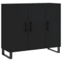 Black engineered wood sideboard 90x34x80 cm by vidaXL, Sideboards - Ref: Foro24-828133, Price: 108,66 €, Discount: %