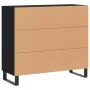 Black engineered wood sideboard 90x34x80 cm by vidaXL, Sideboards - Ref: Foro24-828133, Price: 108,66 €, Discount: %