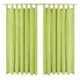 Micro-satin curtains with loops, 2 units, 140x175cm, green. by vidaXL, Curtains and curtains - Ref: Foro24-132222, Price: 22,...