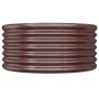 Brown powder coated steel planter 80x80x36 cm by vidaXL, Pots and planters - Ref: Foro24-318855, Price: 28,25 €, Discount: %