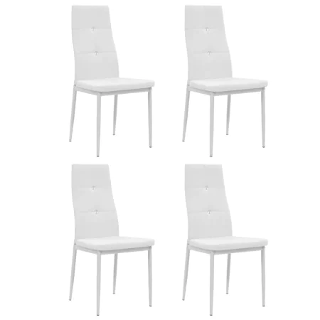 Dining chairs 4 units white synthetic leather by vidaXL, dining chairs - Ref: Foro24-246190, Price: 153,31 €, Discount: %