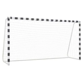 Fußballtor aus weißem und schwarzem Metall 300x160x90 cm von vidaXL, Fußballtore - Ref: Foro24-91953, Preis: 125,71 €, Rabatt: %