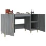 Escritorio de madera contrachapada gris Sonoma 140x50x75 cm de vidaXL, Escritorios - Ref: Foro24-817550, Precio: 111,90 €, De...