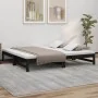 Abnehmbares Schlafsofa aus massivem schwarzem Kiefernholz, 2 x (75 x 190) cm von vidaXL, Betten und Lattenroste - Ref: Foro24...