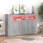 Sideboard mit LED-Leuchten in Sonoma-Grau 115,5x30x75 cm von vidaXL, Sideboards - Ref: Foro24-815733, Preis: 120,41 €, Rabatt: %