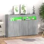 Sideboard mit LED-Leuchten in Sonoma-Grau 115,5x30x75 cm von vidaXL, Sideboards - Ref: Foro24-815733, Preis: 120,41 €, Rabatt: %