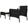 Garden furniture set 2 pieces and black synthetic rattan cushions by vidaXL, Garden sets - Ref: Foro24-319678, Price: 114,71 ...