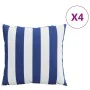 Cushions 4 units blue and white striped fabric 60x60 cm by vidaXL, Cushions - Ref: Foro24-360418, Price: 53,41 €, Discount: %