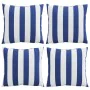 Cushions 4 units blue and white striped fabric 60x60 cm by vidaXL, Cushions - Ref: Foro24-360418, Price: 53,41 €, Discount: %