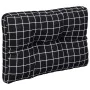 Cushion for pallets black checkered fabric 50x40x12 cm by vidaXL, Cushions for chairs and sofas - Ref: Foro24-360551, Price: ...