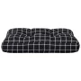 Cushion for pallets black checkered fabric 50x40x12 cm by vidaXL, Cushions for chairs and sofas - Ref: Foro24-360551, Price: ...