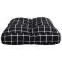 Cushion for pallets black checkered fabric 50x40x12 cm by vidaXL, Cushions for chairs and sofas - Ref: Foro24-360551, Price: ...