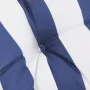 Low back chair cushions 4 pcs blue and white striped fabric by vidaXL, Cushions for chairs and sofas - Ref: Foro24-360339, Pr...