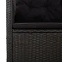 Reclining garden bench and black synthetic rattan cushions 173 cm by vidaXL, garden benches - Ref: Foro24-362183, Price: 223,...