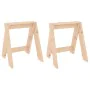 Stools 2 units solid pine wood 40x40x45 cm by vidaXL, Folding stools and chairs - Ref: Foro24-823659, Price: 38,26 €, Discoun...