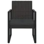 Silla de jardín con cojín ratán sintético negro de vidaXL, Sillas de jardín - Ref: Foro24-362324, Precio: 69,41 €, Descuento: %