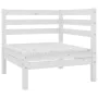 Garden corner sofas 2 pcs white solid pine wood by vidaXL, Garden sets - Ref: Foro24-806583, Price: 119,66 €, Discount: %