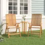 Reclining garden chairs 2 units solid teak wood by vidaXL, Garden chairs - Ref: Foro24-362666, Price: 275,17 €, Discount: %