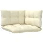 2-seater solid pine wood garden sofa with cream cushions by vidaXL, Modular outdoor sofas - Ref: Foro24-806649, Price: 214,33...