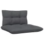 2-seater garden sofa with solid gray pine wood cushions by vidaXL, Modular outdoor sofas - Ref: Foro24-806654, Price: 183,96 ...