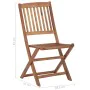 4 pcs folding garden chairs and solid acacia wood cushions by vidaXL, Garden chairs - Ref: Foro24-3064671, Price: 202,49 €, D...