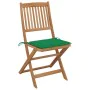 4 pcs folding garden chairs and solid acacia wood cushions by vidaXL, Garden chairs - Ref: Foro24-3064676, Price: 196,61 €, D...