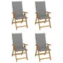 Reclining garden chairs 4 units solid acacia wood with cushions by vidaXL, Garden chairs - Ref: Foro24-3065348, Price: 346,52...