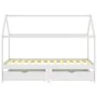 Children's bed frame with white pine wood drawers 90x200cm by vidaXL, Cribs and beds for children - Ref: Foro24-322141, Price...