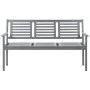 3-seater garden bench in gray eucalyptus wood and 150 cm cushion by vidaXL, garden benches - Ref: Foro24-3061066, Price: 209,...