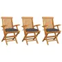 Garden chairs 3 units teak wood with anthracite gray cushions by vidaXL, Garden chairs - Ref: Foro24-3062529, Price: 228,71 €...