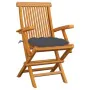 Garden chairs 3 units teak wood with anthracite gray cushions by vidaXL, Garden chairs - Ref: Foro24-3062529, Price: 228,71 €...