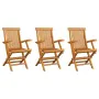 Garden chairs 3 units teak wood with anthracite gray cushions by vidaXL, Garden chairs - Ref: Foro24-3062529, Price: 228,71 €...