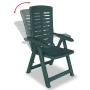 Reclining garden chairs, 4 units, green plastic by vidaXL, Garden chairs - Ref: Foro24-275069, Price: 325,13 €, Discount: %