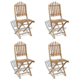 Folding garden chairs 4 units of bamboo by vidaXL, Garden chairs - Ref: Foro24-271715, Price: 186,65 €, Discount: %