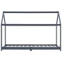 Children's bed frame solid gray pine wood 90x200 cm by vidaXL, Cribs and beds for children - Ref: Foro24-283354, Price: 149,6...