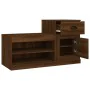 Schuhschrank aus braunem Eichensperrholz, 100 x 42 x 60 cm von vidaXL, Schuhregale und Schuhorganisatoren - Ref: Foro24-81642...