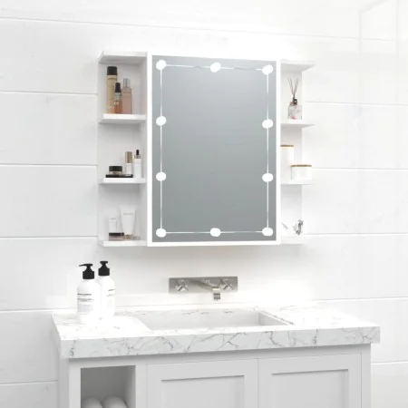 Furniture with mirror and white LED lights 70x16.5x60 cm by vidaXL, bathroom vanities - Ref: Foro24-808873, Price: 75,48 €, D...