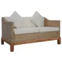 Sofagarnitur aus natürlichem Rattan mit Kissen, 2-teilig von vidaXL, Sofas - Ref: Foro24-278615, Preis: 1,00 €, Rabatt: %